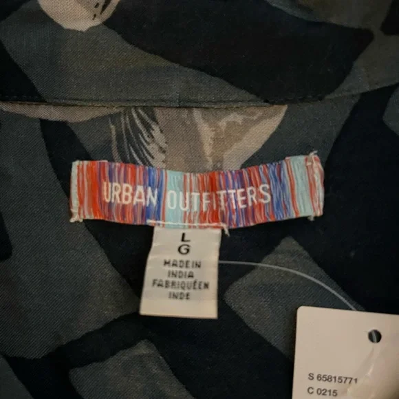 UO Warped Shroom Camp Shirt, Teal, S, M, L, and XL, NWT - Picture 7 of 11